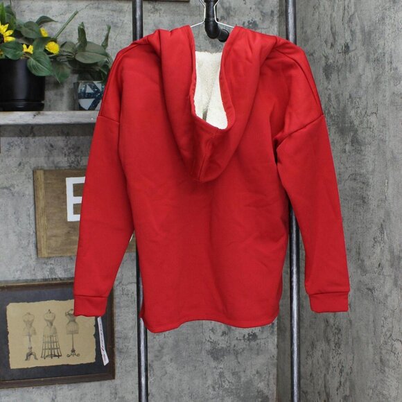 NWT NFL Atlanta Falcons Juniors Fleece Hooded Sweatshirt 196365612542 L Red - Picture 2 of 4